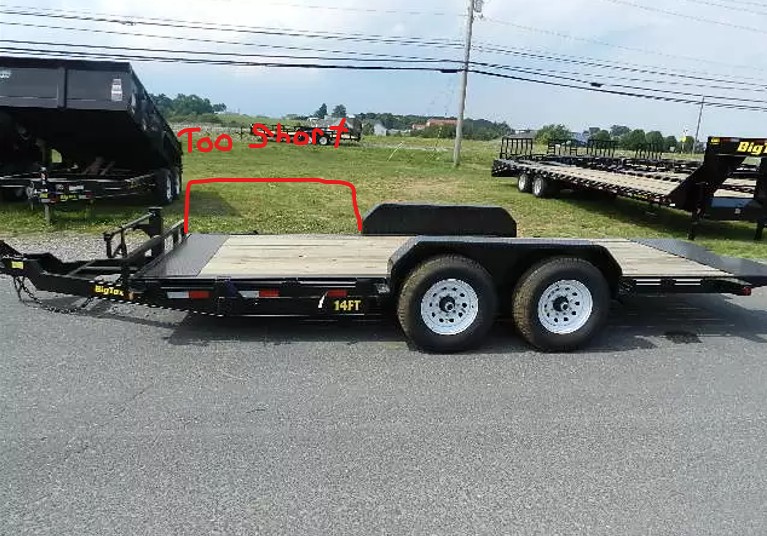 Too short tilt trailer